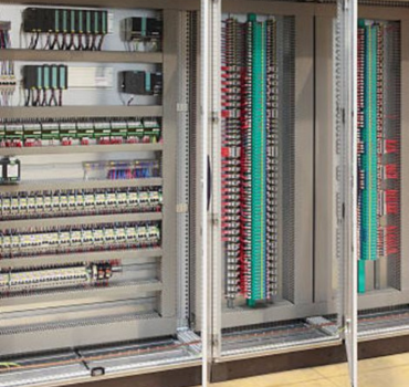Custom Industrial Automation Control Panel with multiple indicators